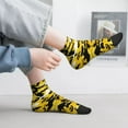 thumbnail image 6 of Adult Quarter Ankle Socks Yellow Camouflage Cushion Ventilation Sports Socks, 6 of 7