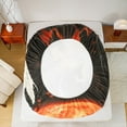 thumbnail image 5 of Feelyou Black White Dragon Queen Sheet Sets, Red Moon Volcano Flame Flat Sheet, Wild Animal Wildlife Queen Fitted Sheet for Boys, Kids Room Decor, 5 of 7