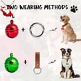 thumbnail image 3 of Clochettes pour Collier de Chien, Clochettes Durables Rouges et Vertes pour Grands Chiens, 4 Clochettes en Cuivre de Noël et 2 Sangle en Cuir pour Sécurité Extérieure, Suivi des Animaux, Randonnée, Marche (Rouge Vert), 3 of 7