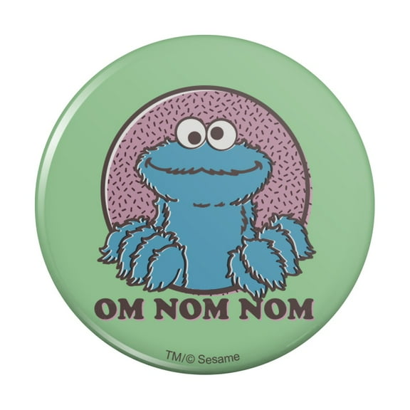 Sesame Street Cookie Monster Om Nom Nom Pinback Button Pin