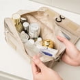 thumbnail image 4 of Makeup Bag Travel Cosmetic Bags Toiletries Organizer Waterproof Storage Neceser Bathroom Hook Wash Pouch High Quality Women (beige), 4 of 7