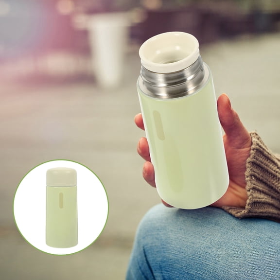 PTOOTP Reusable Green Vacuum Cup Insulated Water Bottle for Indoor and Outdoor Use