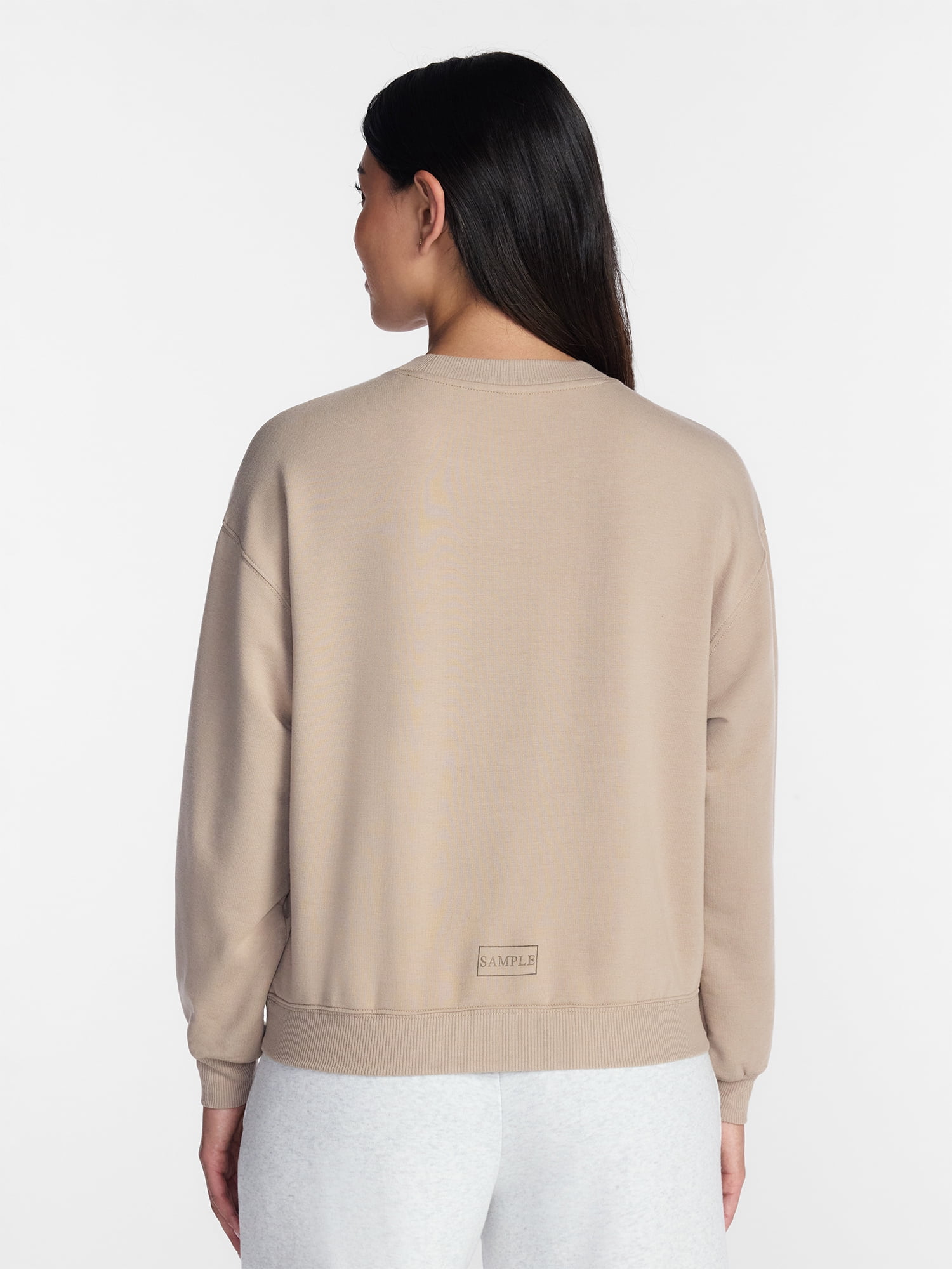 Halloween and Fall Women's French Terry Knit Lounge Sleep Top with Long Sleeves, Sizes XS-3X