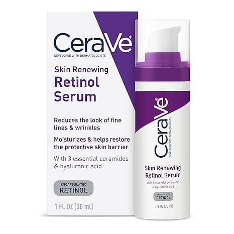 CeraVe Anti Aging Retinol Serum For Face, Encapsulated Retinol With Hyaluronic Acid 30ml