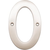 Heavy-Duty House Numbers, #0, 4 Inches, Satin Nickel by Stone Harbor Hardware
