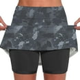 thumbnail image 2 of BiZtdJrK Tennis Sport Skort for Women Camo Print High Waist Athletic Skirt Gym Workout Skorts on sale or clearance Dark Gray XL, 2 of 8