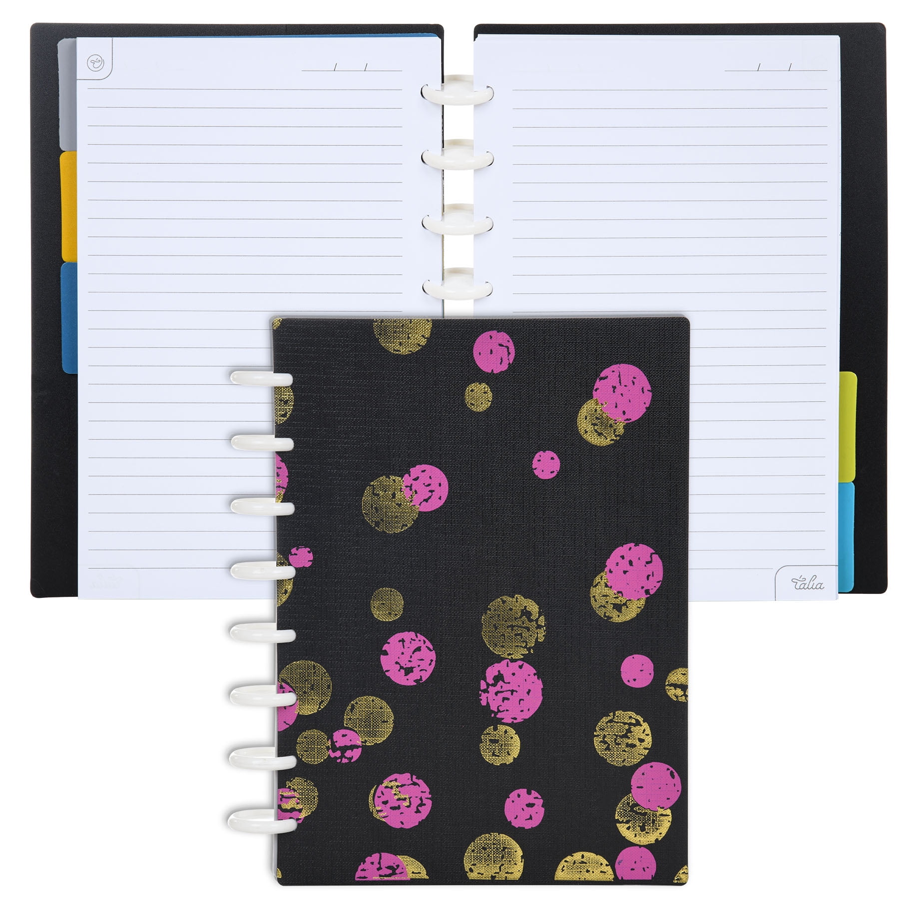 Lot of 2 Martha Stewart Home Office with Avery ruled Notebooks Dots 5.5"x 8.5" 