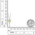 thumbnail image 6 of 925 Sterling Silver and 10K Yellow Gold Yellow Sapphire and White Lab Grown Diamond Heart and Key Pendant Necklace for Women (0.38 Cttw, Gemstone September Birthstone, with 18 inch Chain), 6 of 6