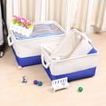 thumbnail image 1 of Canasta de Almacenamiento de Tela con Doble Asas para el Hogar Unique Bargains Closet Ropa Toalla Caja de Lavandería Contenedor Azul Tamaño L, 1 of 7