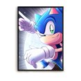 thumbnail image 3 of Pósteres de S-Sonic para decoración de paredes, pinturas, decoraciones para el hogar, decoración de habitaciones, estética, póster de anime, arte en lienzo, 3 of 5