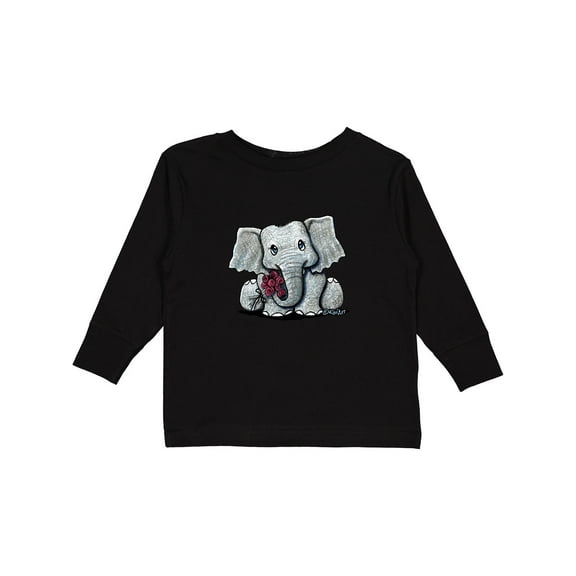 Inktastic Kiniart Elephant Boys or Girls Long Sleeve Toddler T-Shirt
