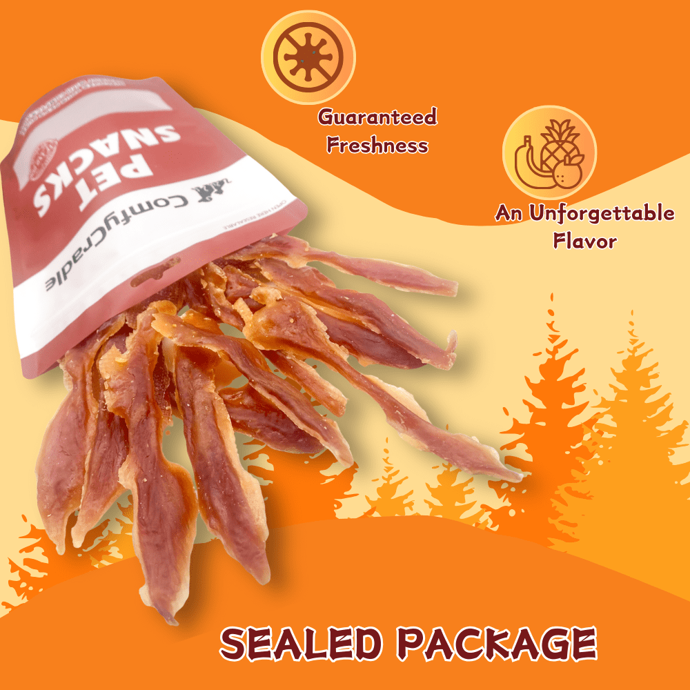 Tender Touch Grain-Free Duck Jerky, Novel Natural High-Protein Dog Treats, 1.76 Pound