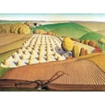 thumbnail image 2 of Wood, Grant 18x15 White Modern Wood Framed Museum Art Print Titled - Fall Plowing, 2 of 4
