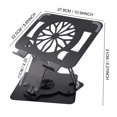thumbnail image 6 of ASKITO Cooling Laptop Stand, 2-in-1 Phone/Laptop Stand for 10"-17'' Notebook, 360° Rotatable Height Adjustable & Foldable Protable, Black, 6 of 8