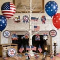 thumbnail image 6 of Yakvarog 4th of July Wooden Ornaments, 12Pcs Red White Blue Hanging Patriotic Ornaments for Tree, Festival Wood Ornaments for Party, Home, Tree, Tiered Tray 4th of July Decorations, 6 of 6