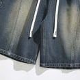 thumbnail image 6 of Yaoyar Mens Vintage Straight Jean Shorts Washed Short Pants with Pockets Comfy Casual Streetwear Summer Denim Shorts, 6 of 7