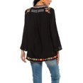 thumbnail image 6 of Higustar Embroidered Tops for Women Long Sleeve V Neck Plus Size Boho Mexican Style Blouse Peasant Tops Women T Shirts Casual Tee Ladies Tunics-S/Black/194/H, 6 of 7