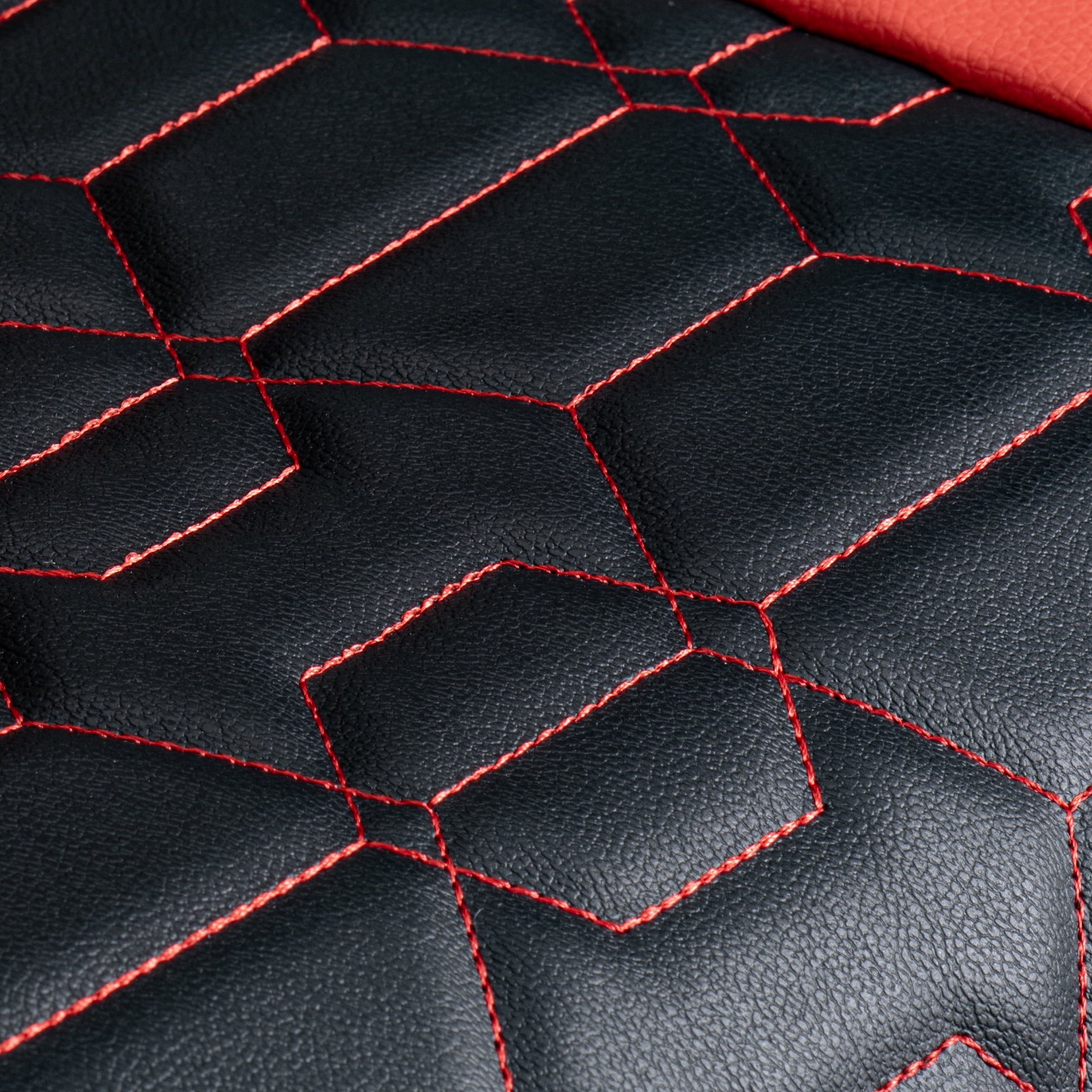 Auto Drive Racing Red Faux Leather Seat Cover for Most Cars, SUVs and Trucks. - 2 Pack, Universal fit