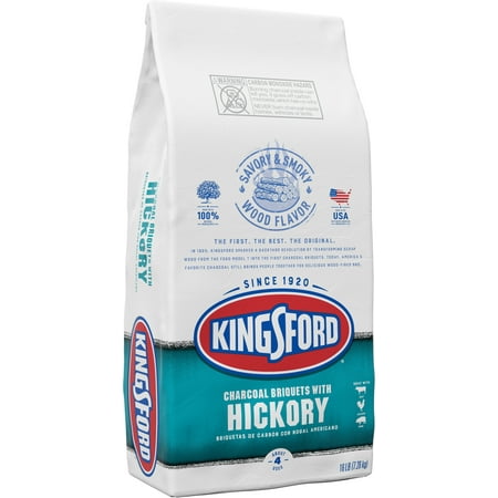 Kingsford Original Charcoal Briquettes with Hickory, BBQ Charcoal for Grilling - 16