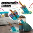 thumbnail image 2 of Melting Popsicle Resin Art Sculpture - Handmade Modern Home Decor Figurine Unique Gift, 2 of 5