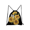 thumbnail image 1 of Mochila Hipster Floral con cordón para hombre y mujer, morral escolar pequeño, bolsa deportiva ecológica reutilizable para gimnasio, Yoga y natación, color negro Fivean unisex, 1 of 2