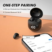 Invisible Mini Earbuds Wireless Bluetooth Small Headphones Low Profile Micro Smallest Tiny Discreet Hidden Headphones for Work Invisible Sleep Wireless Earphone for Small Ear Canals