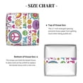 thumbnail image 5 of Tissue Peace Love and Dove Flower Power Box Cover Holder, Square by Xecao - Leather Decorative Organizer for Tabletop, Bathroom, Car, Office, 5 of 8