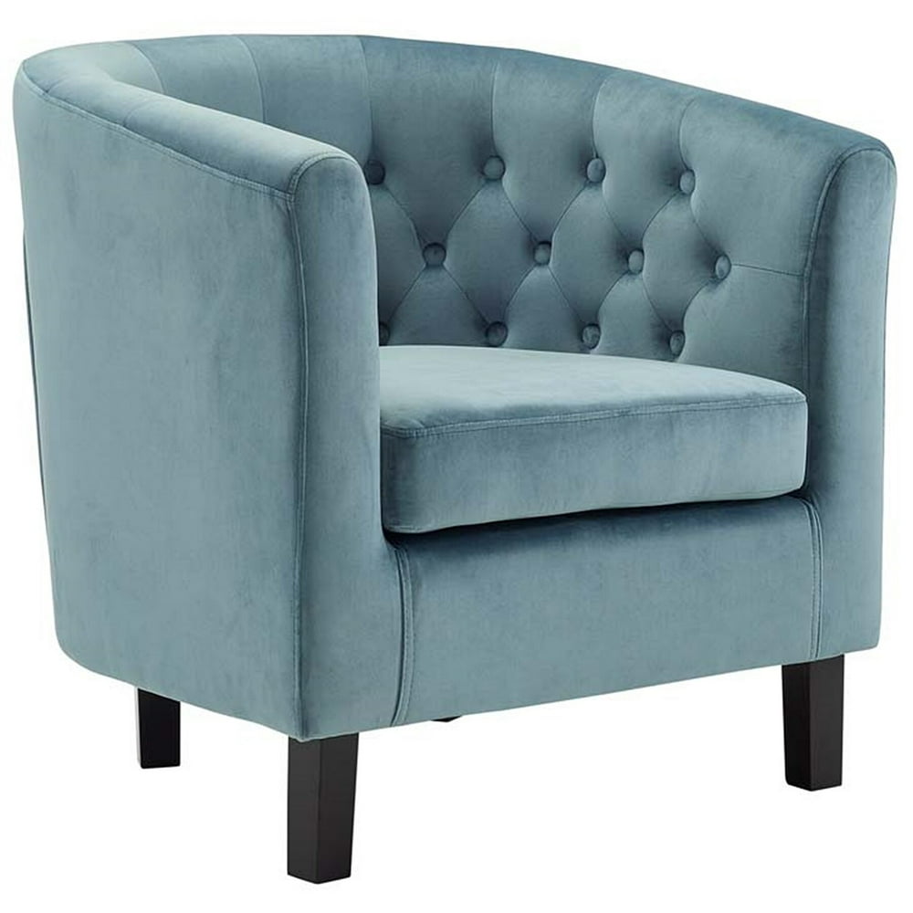 BSD National Supplies Bristol Classic Sky Blue Velvet Button Tufted Tub