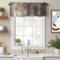 thumbnail image 2 of Brown Ombre Kitchen Curtain Valances for Windows Farmhouse Short Curtains, Oil Painting Art Abstract Modern Rod Pocket Valance Curtain for Bedroom Cafe Living Room 42"x18", 2 of 8