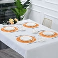 thumbnail image 5 of 15.4" Round Placemat Set of 4 Polyester Fabric Place Mats Non-Slip Dining Kitchen Table Mats for Kitchen Party Decor Orange and White Bats, 5 of 5