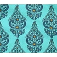 thumbnail image 4 of oneOone Cotton Flex Aqua Blue Fabric Leaves & Floral Block Sewing Fabric By The Yard Printed Diy Clothing Sewing Supplies 40 Inches Wide, 4 of 4