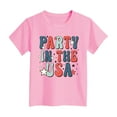 thumbnail image 4 of TOWED22 Girls Graphic 4th of July Shirts American Flag Tshirt Patriotic Top Independence Day Tee Tops（Pink,3-4 Y）, 4 of 4