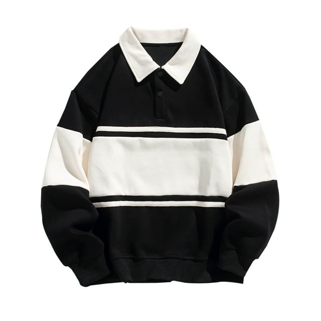 QIPOPIQ Men's Embroidered Raglan Sleeve Quarter Zip Fleece Vintage Pullover Sweatshirt Clearance