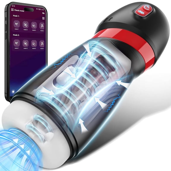 AYIYUN Automatic Male Masturbators Sex Toys for Men, with 9 Vibrating & 9 Suction Modes,Silicone APP Remote Control Stroker Self-Pleasure Masturbation Adult Toy