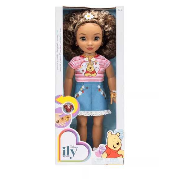 Disney ILY 4EVER 18" Winnie the Pooh Inspired Doll Brunette Hair/Brown Eyes New
