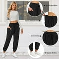 thumbnail image 7 of SWQZVT Women's Cargo Sweatpants with Pockets High Waisted Jogging Pants Drawstring Athletic Joggers Fall Trousers, 7 of 7