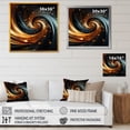 thumbnail image 4 of Designart "Hypnotic Abstract Spiral in Gold and Green I" Abstract Wall Art - Modern Gold Abstract Spirals Entryway Wall Art, 4 of 6
