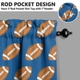 thumbnail image 4 of Kitchen Curtains 24 Inch Short - 3 Panel Set, Rod Pocket Window Curtain, 100% Polyester for Farmhouse, Cafe, Kitchen, Living Room, Bedroom, Sports-Themed Design, Easy Wash, 4 of 5