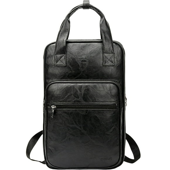 OUNONA Drumsticks Bag Drumstick Backpack Black PU 1Pcs For Training