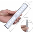 thumbnail image 3 of 10 lámparas LED, inalámbricas, recargables por USB, magnetizadas, con sensor de movimiento, portátiles, luz de armario, luz portátil de emergencia, luz de noche para niños, extra, plateadas, 3 of 5