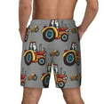 thumbnail image 3 of Kdxio Cartoon Tractor Print Men'S Swim Trunks With Compression Liner 7 Inch Inseam Quick Dry Swim Shorts, 3 of 7