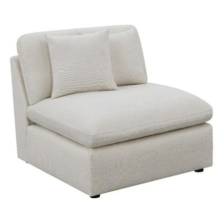 Coaster Fine Furniture Hobson Upholstered Armless Chair Ivory