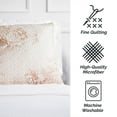 thumbnail image 5 of Southshore Fine Living, Inc. Floral Taupe & White King Pillow Shams 20"x36", Taupe on White, 5 of 5