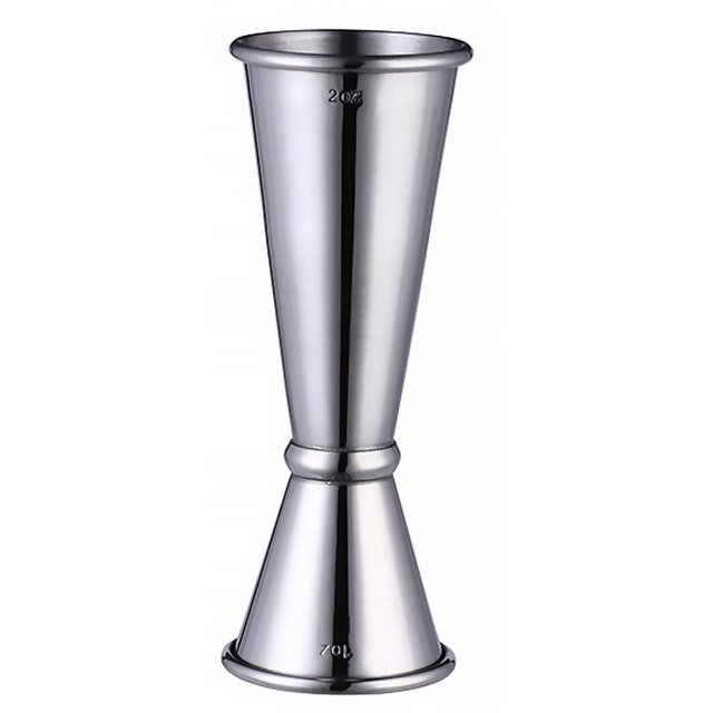 Cóctel Jigger Medidor de vino doble Vaso medidor de onzas de acero inoxidable con escala Worallymy JD719167242