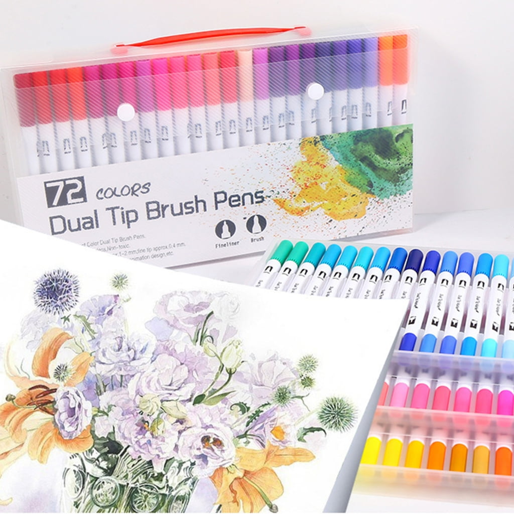 36/48/60/72/100 Colors Watercolor Pen Brush Pen Double Ends Markers forAdu1t