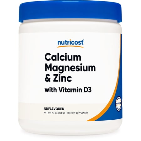 Nutricost Calcium Magnesium Zinc Supplement Powder, 30 Servings (Unflavored)