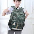 thumbnail image 6 of FORMRS Unisex School Backpack 17" Student Travel Bag with Laptop Compartment, Floral Forest Scene, 6 of 7