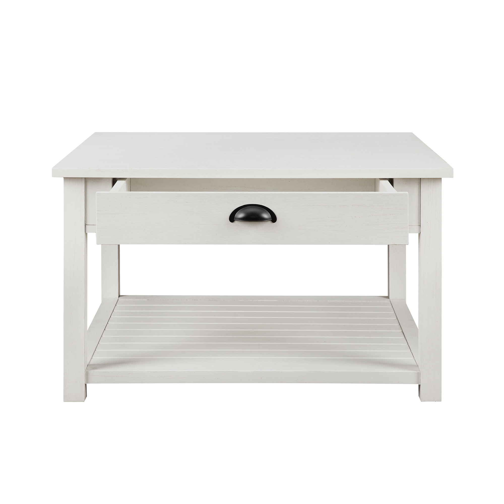 Manor Park 30 inch Square Country Coffee Table, Brushed White - image 6 of 10
