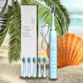thumbnail image 6 of Home Gifts Matoen Electric Toothbrush, with 6 Brush Heads, 5 Cleaning Modes,Smart 20-speed Timer Electric Toothbrush IPX7 - Blue, 6 of 8