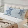 thumbnail image 4 of Navy Blue Starfish Body Pillow Cover 20 x 54 Inch Decorative Pillow Cover Vintage Gray Farmhouse Coastal Summer Lumbar Pillowcase Seasonal Rectangle Cushion Case for Couch Sofa Bed Living Room, 4 of 9